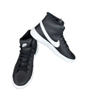 Nike Court Royale 2 Mid Sneakers Size 8 Black/White Onyx
